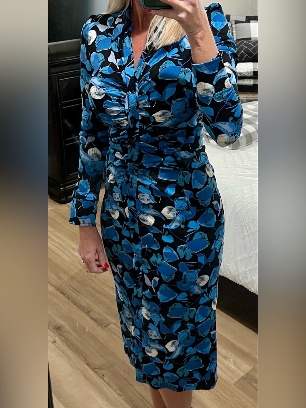 Diane von Furstenberg Sheska Midi Dress Size 14 💙 - Picture 4 of 13